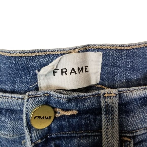 Frame Womens 27 Blue Light Wash Denim Le Skinny De - Picture 5 of 10